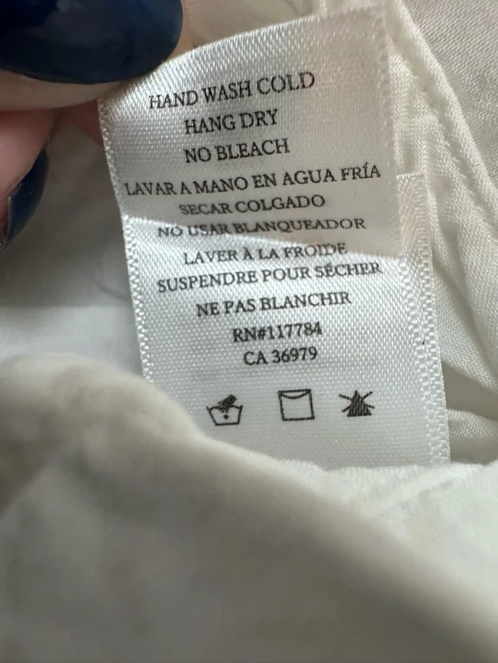 Rails Jasmine White Lace Detail Dress Women’s Small Linen Cotton Blend $228 - Picture 7 of 12